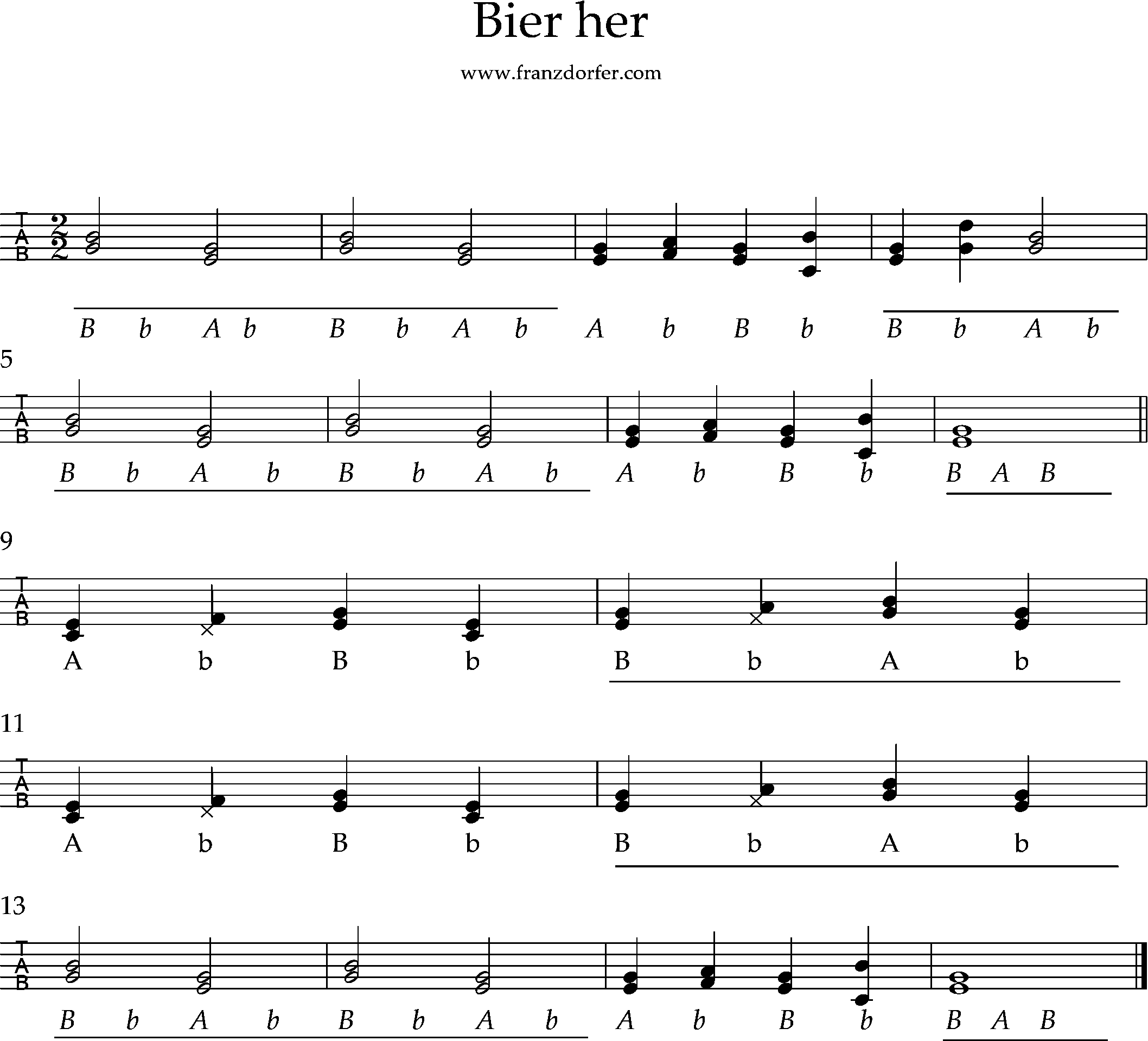 ziachnoten, quetschn, griffschrift- bier her steirische lernen- griffschrift, bier her leicht